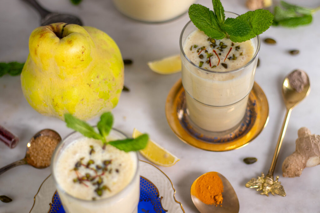 Mein Rezept für Quitten Lassi ist eine Version des indischen Klassikers mit heimischen, regionalen Quitten