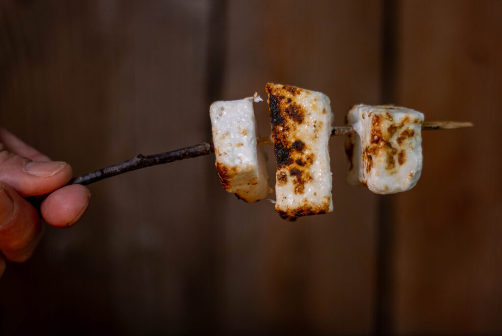 Gegrillte vegane Marshmallows