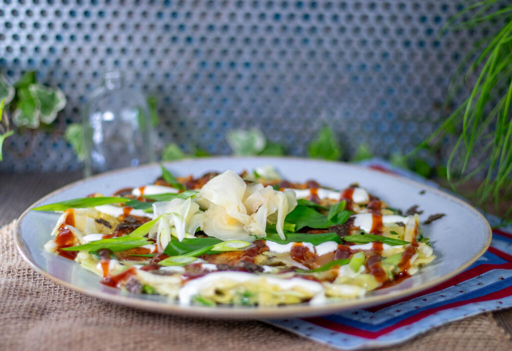Bärlauch-Okonomiyaki: ein einfaches Rezept