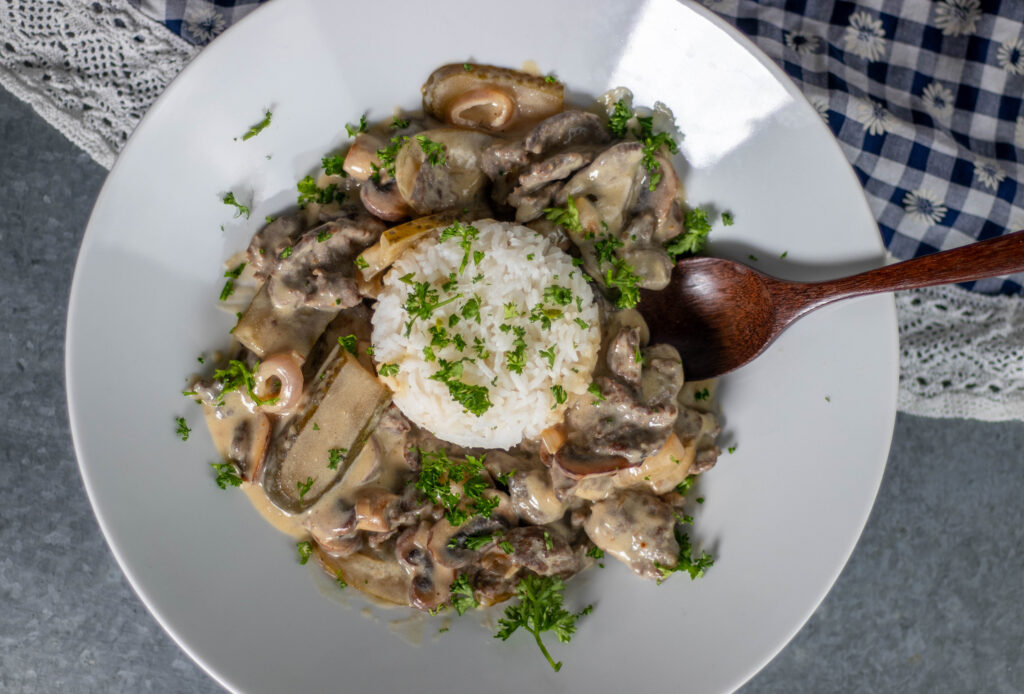 Veganes Stroganoff - ein ganz einfaches Rezept