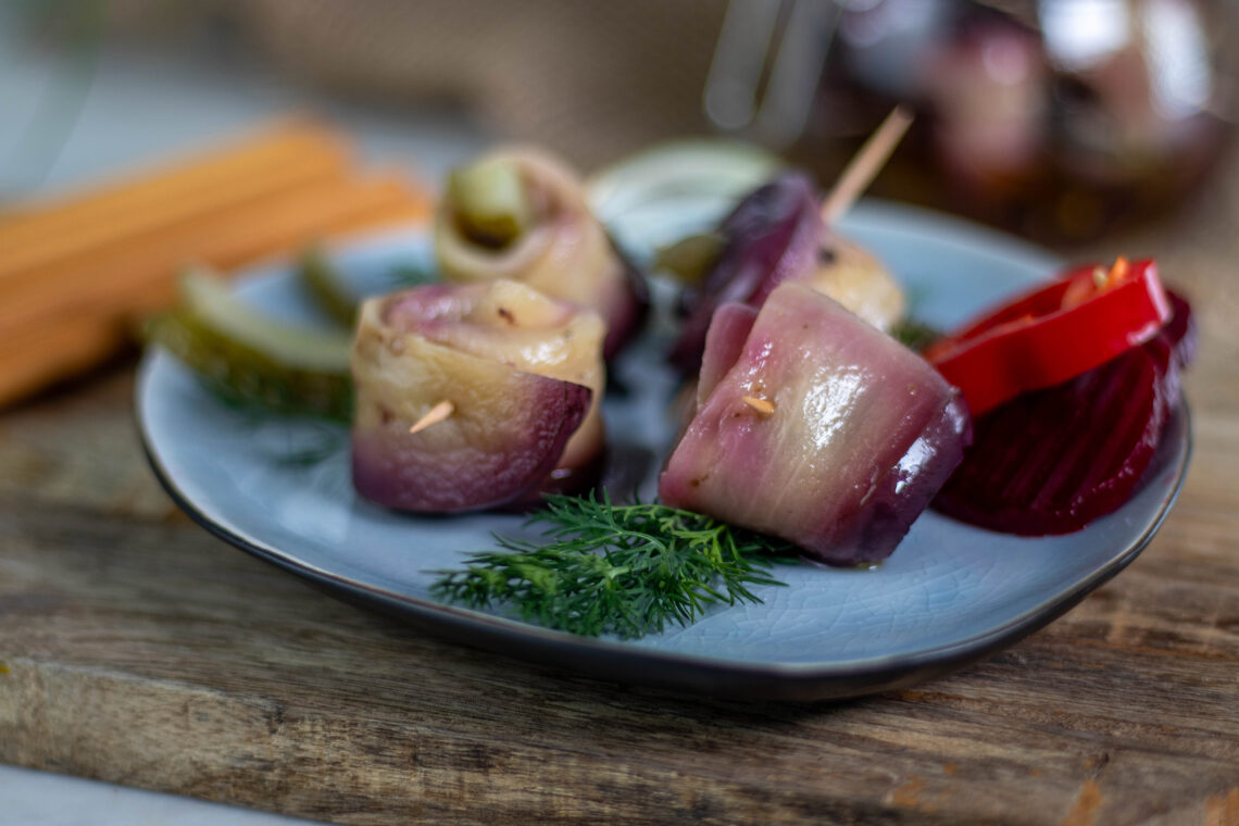 Vegane Rollmöpse - einfach gemacht, schön vischig, würzig, lecker