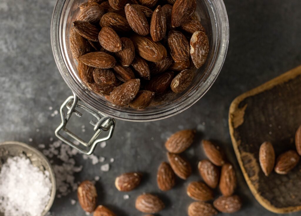 Salted almonds: keep in an airtight container for several weeks