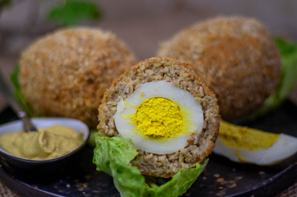There are lots of good proteins in vegan Scotch eggs