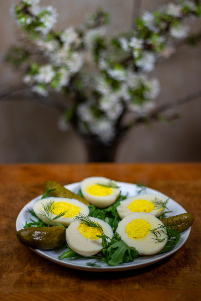 Vegan hard-boiled eggs are an excellent source of protein