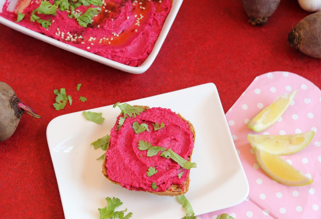 Hummus with an aromatic pink twist