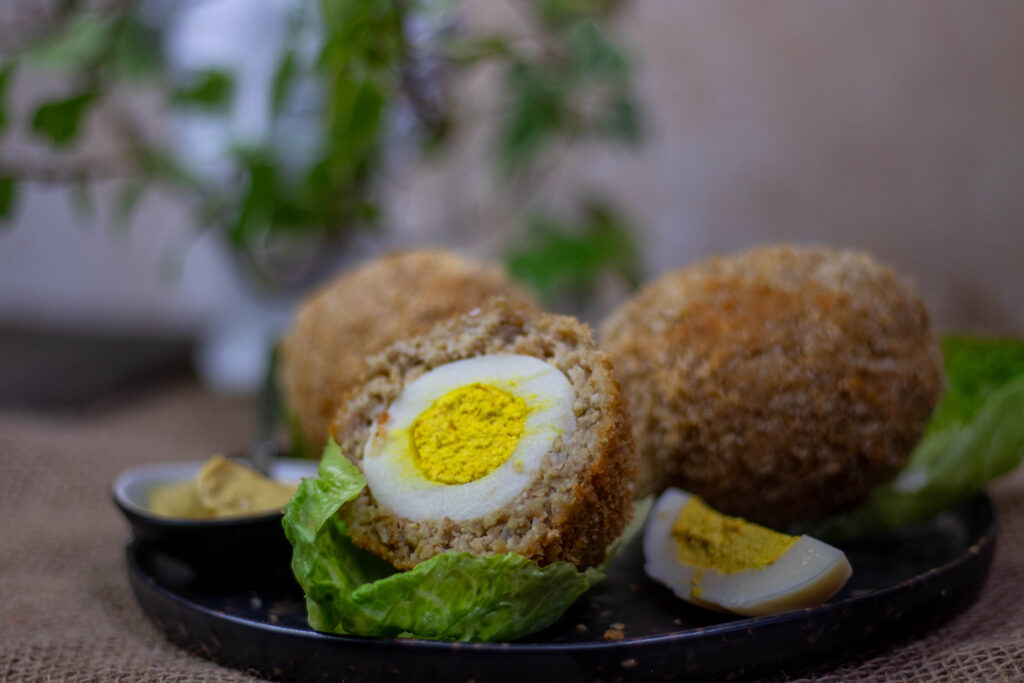 Scotch Eggs - ein deftiger, köstlicher Snack und vegan etwas ganz Besonderes