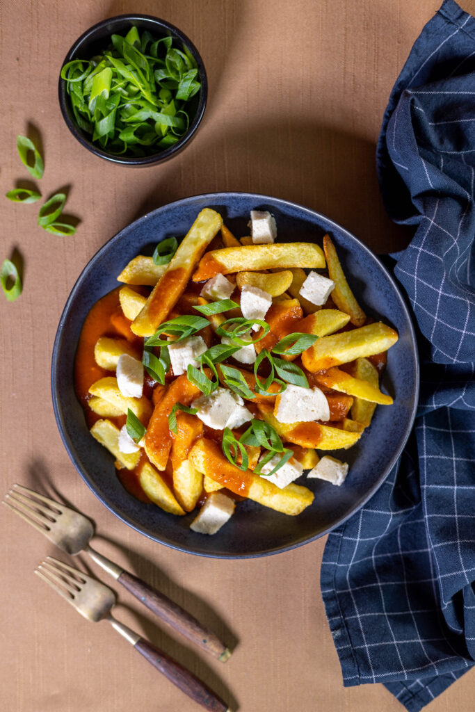 Poutine - Rezept für das kanadische Original - vegan