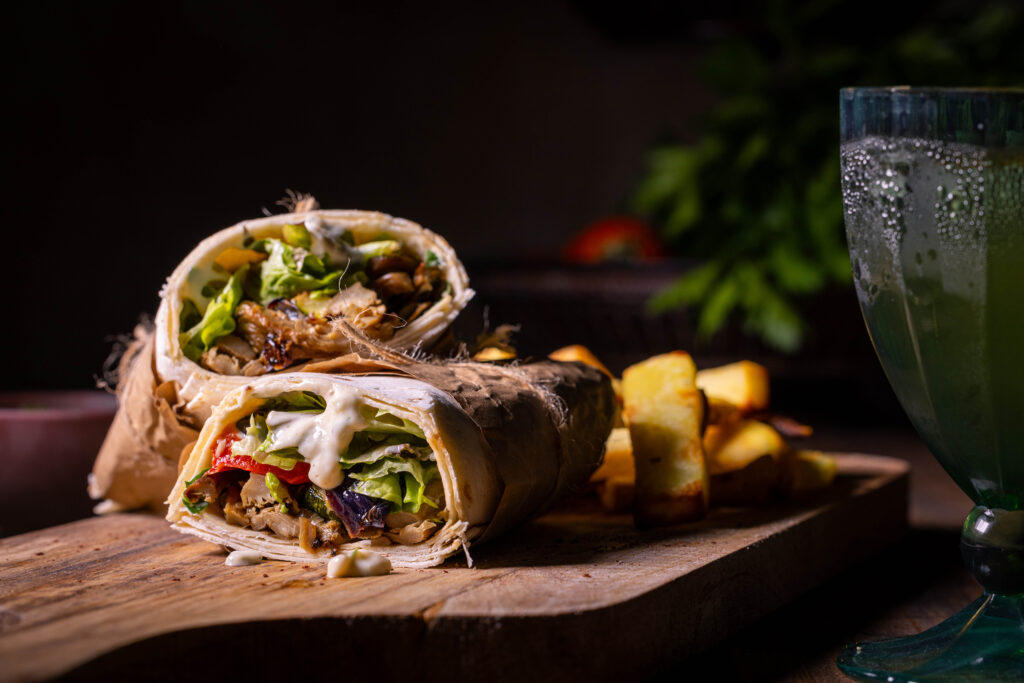 Vegane Schawarma aus Austernseitlingen mit Grillgemüse