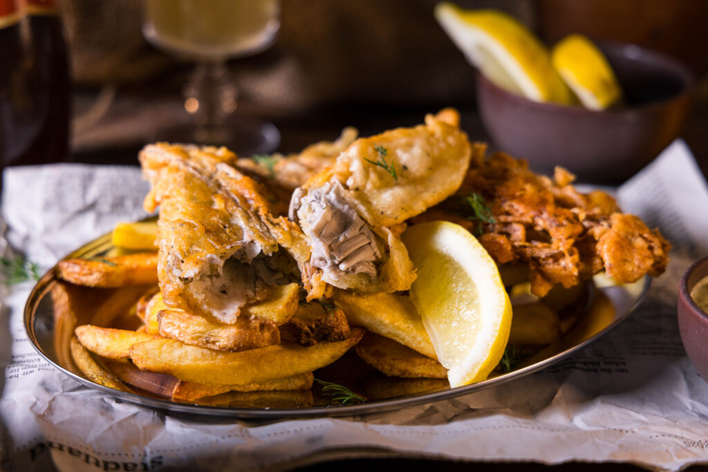 Bananenblüten-BackVisch, in Bierteigmantel