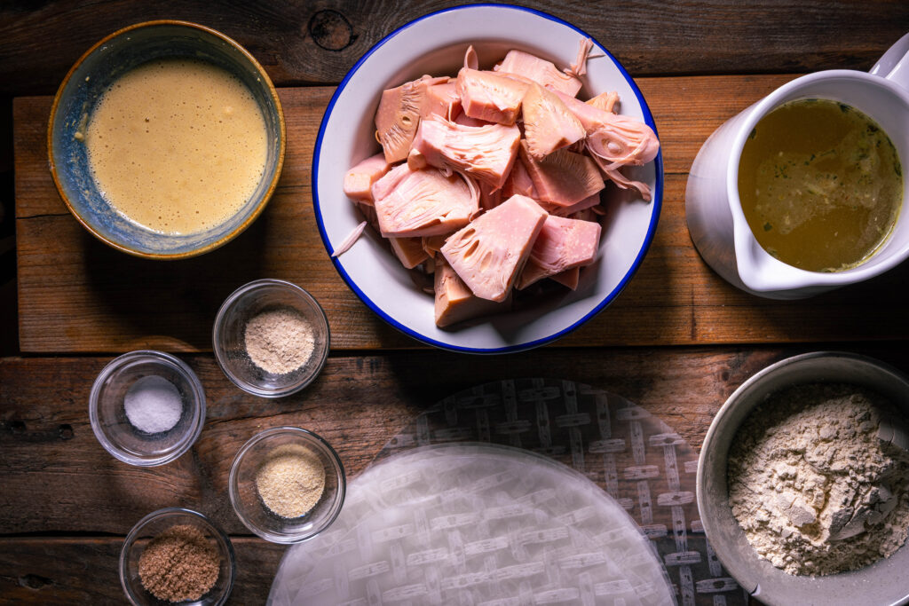 Alle Zutaten für die veganen Hähnchenflügel.