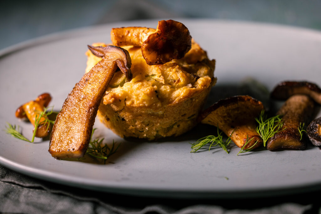 Herzhafte Pfifferling Muffins, vegan