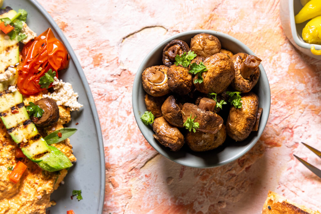 Marinierte Champignons aus dem Ofen - köstlich als Anti Pasti