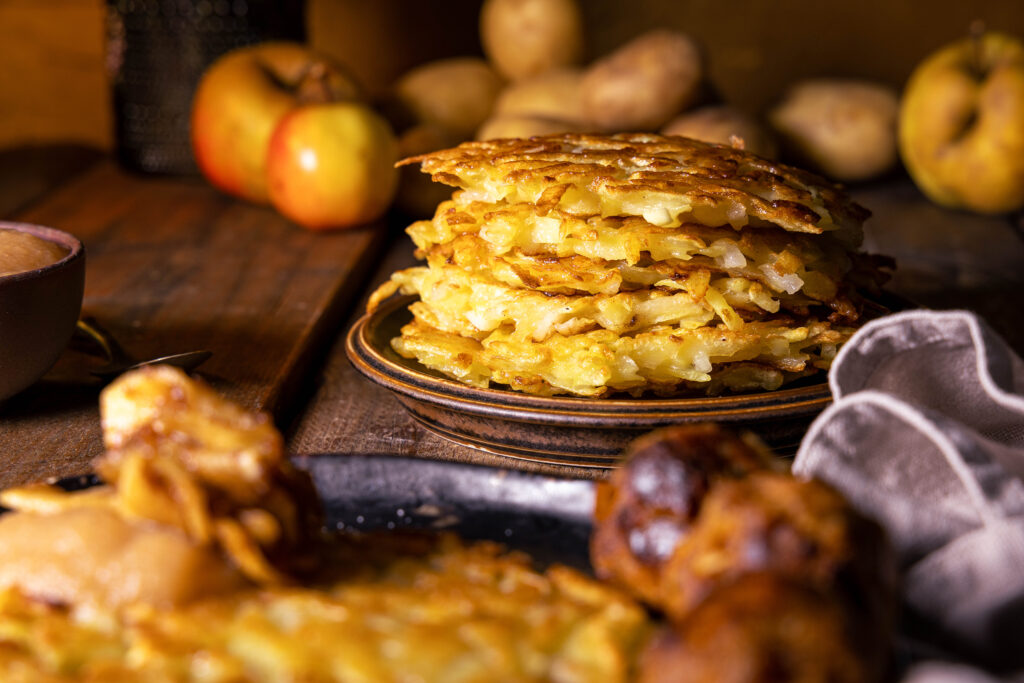 Vegane, selbstgemachte Kartoffelnpuffer
