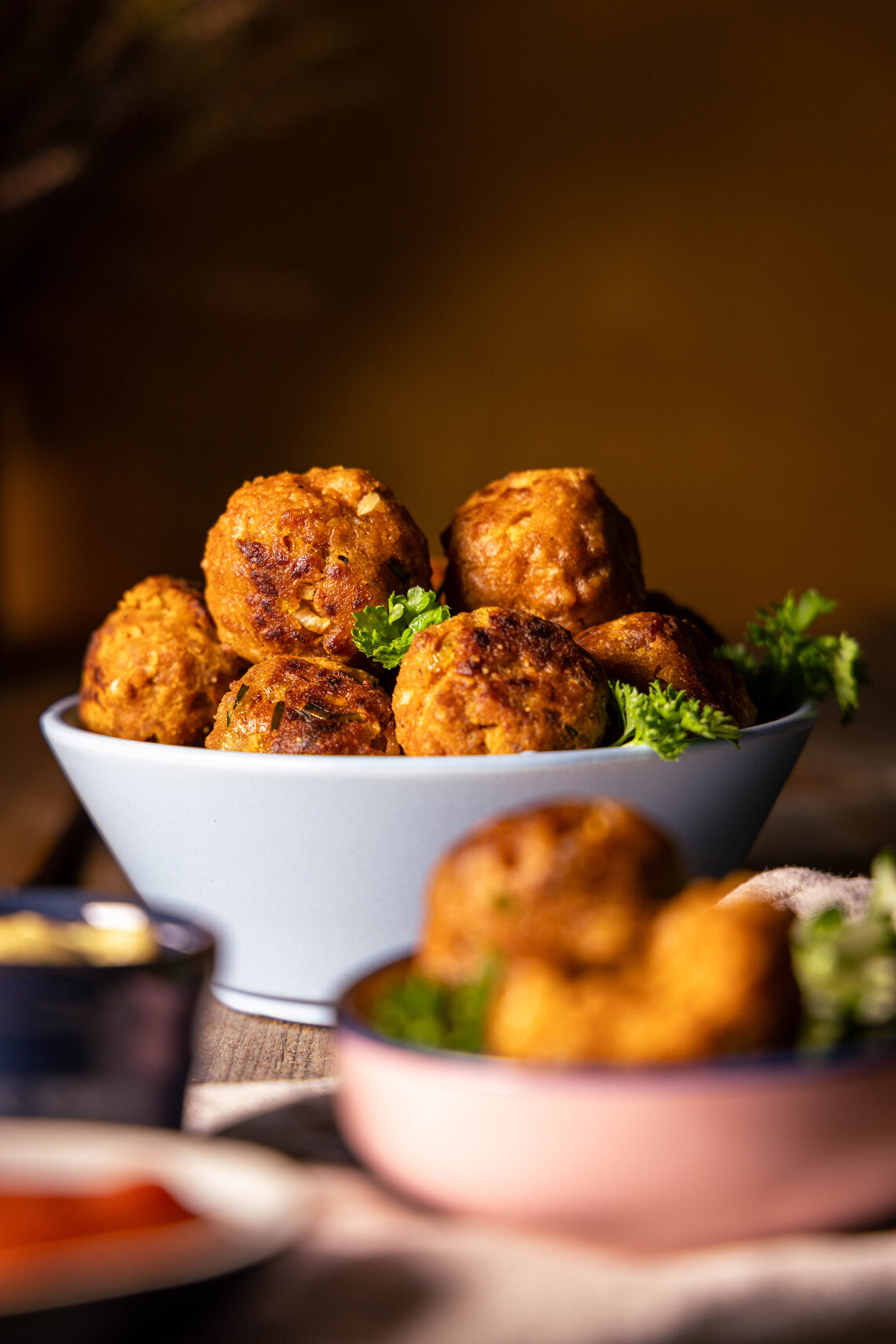 Hackbällchen, Mini Bouletten, Mini Frikadellen - vegan