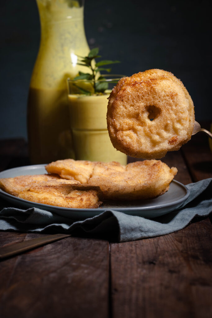 Gebackene Zimt-Apfel-Ringe - vegane Apfelküchle