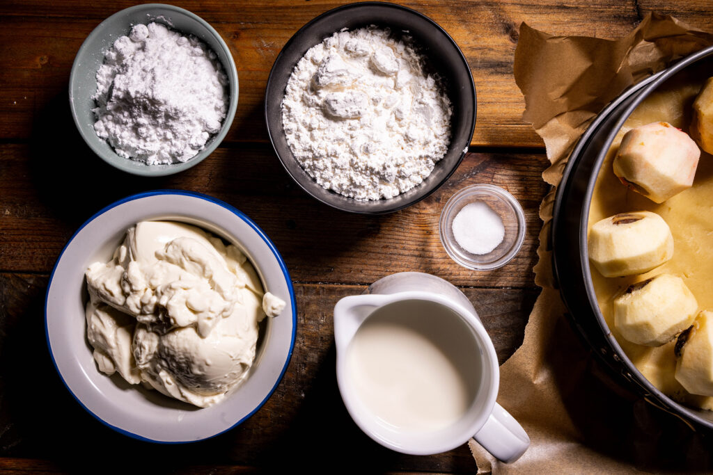 Alle Zutaten für die vegane Käsekuchenmasse.