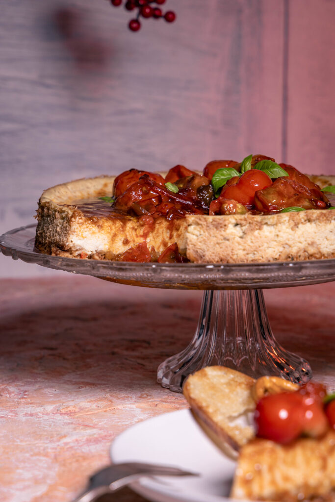 Veganer herzhafter Käsekuchen mit Veta und Kräutern