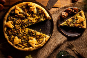 Wirsingquiche, vegan, mit Blätterteig