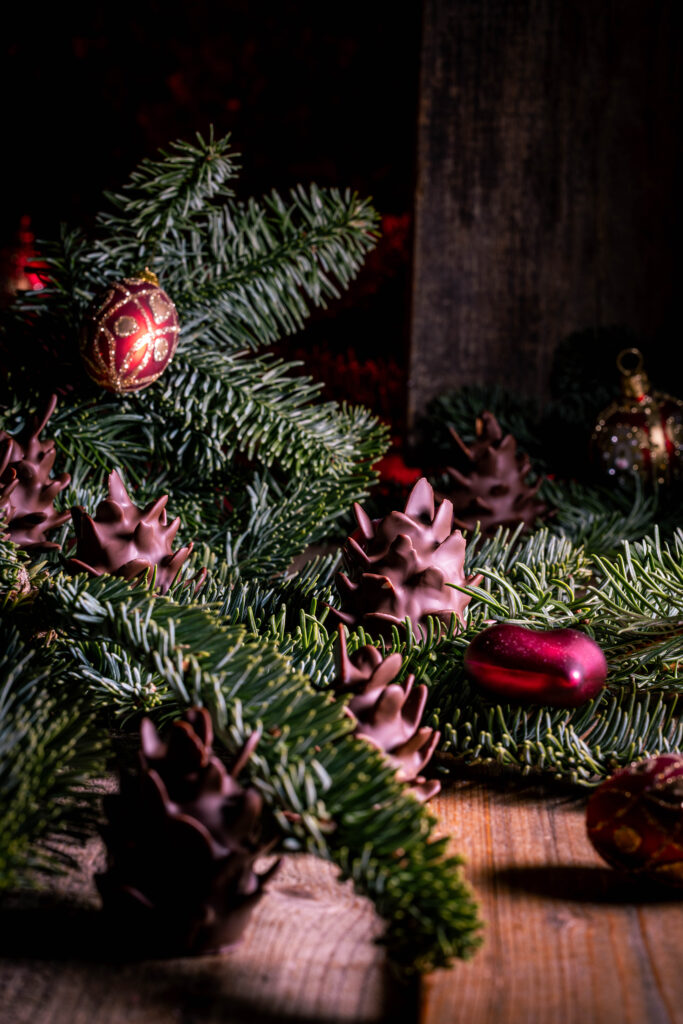 Schokozapfen - Marzipan-Tannenzapfen - 3 Zutaten, ohne backen