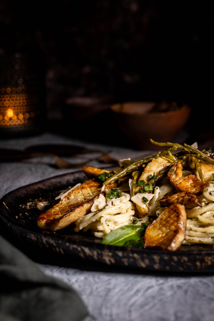 Steinpilze - Queller - Sauerampfersauce - Pasta - feine Wildküche