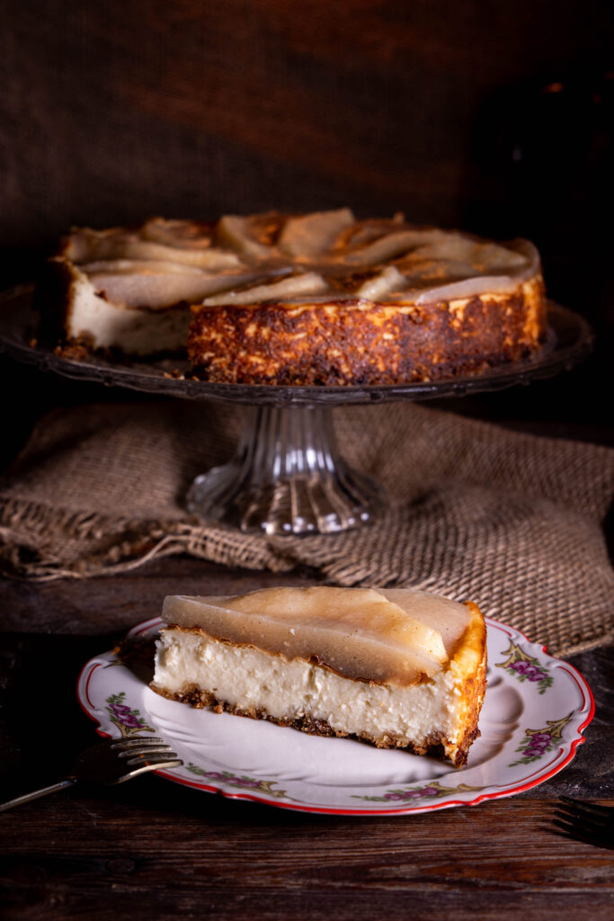 Veganer Käsekuchen mit fermentierten Quitten
