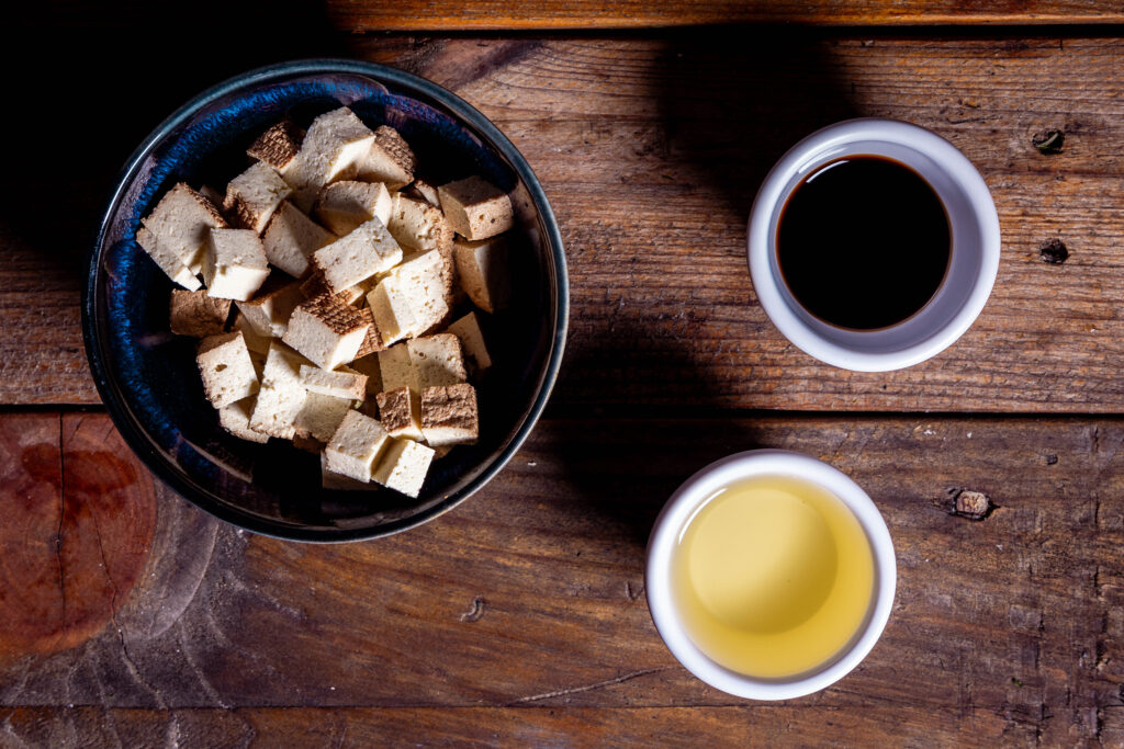 Alle Zutaten für den veganen Speck.