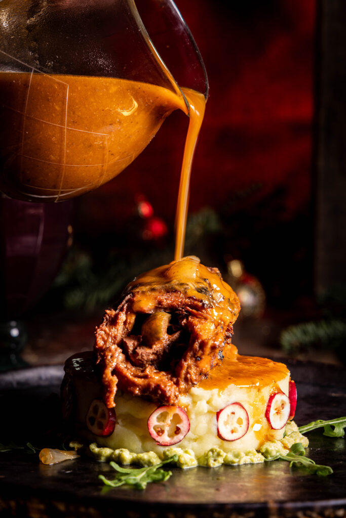 Vegane Bratensauce, einfach und unglaublich lecker! Hier auf pfalnzlichen Rouladen.