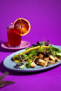 Blattsenf-Omelettes - vegan - gefüllt mit Kräuterseitling