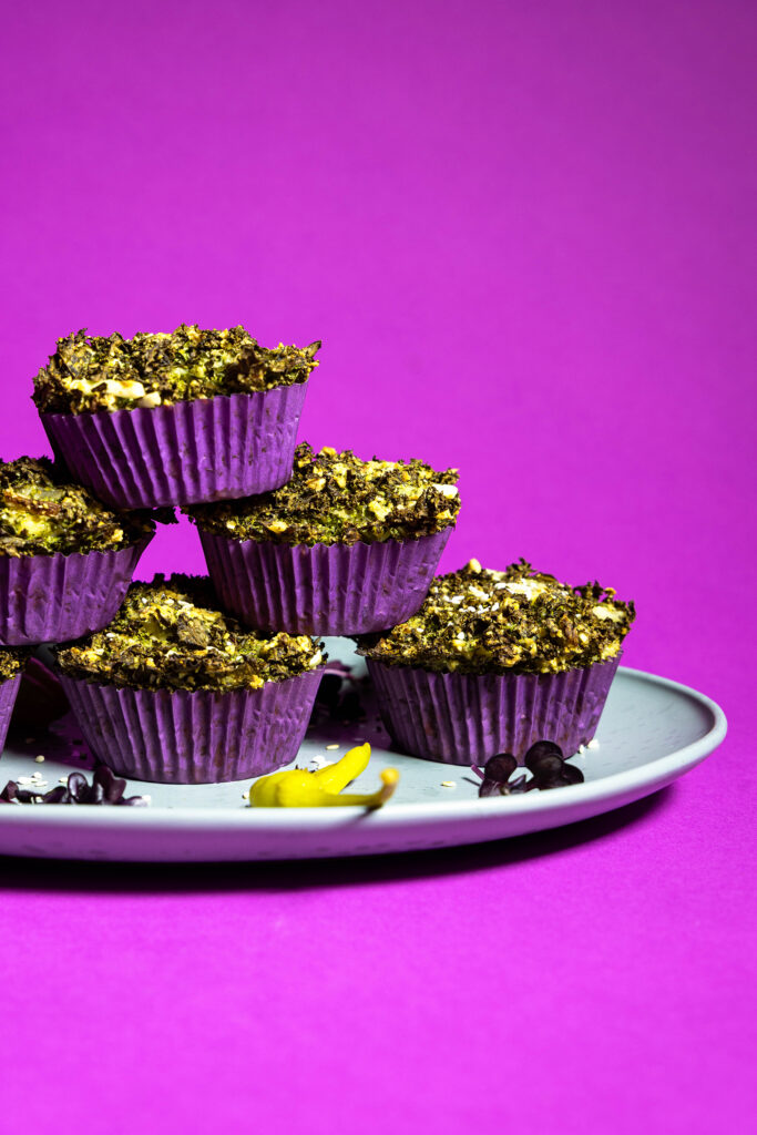 Grünkohl-Cupcakes! Saisonale, herzhafte Snacks.