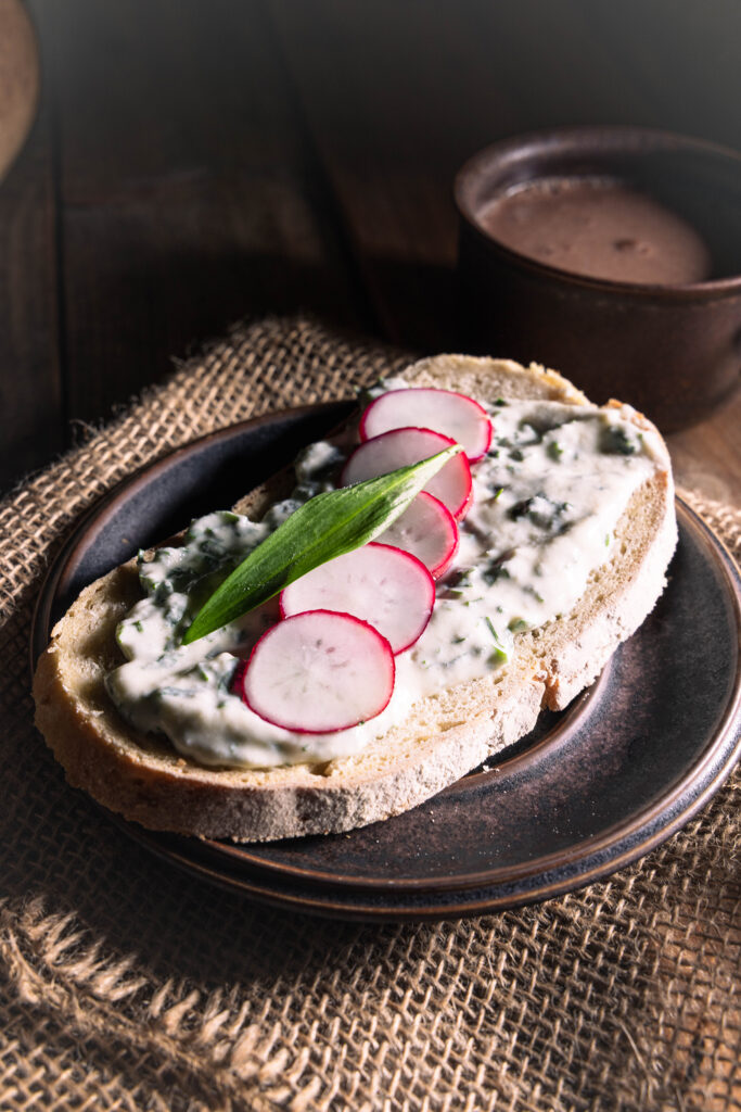 Bärlauch-Vrischkäse - Bärlauch-Frischkäse - vegan