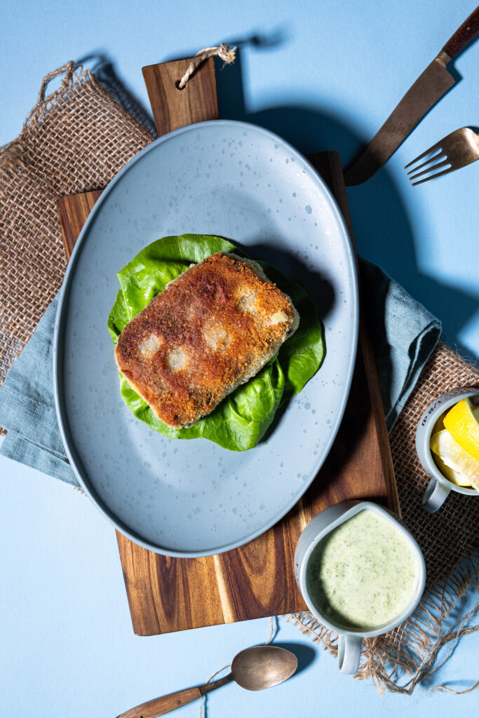 Tofu-BackVisch in knuspriger Panade